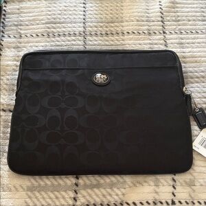 Coach Signature Black Laptop Case